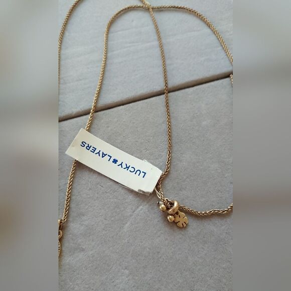 Lucky Brand Necklaces gold plated brass syrup pull chain pedant - Picture 8 of 11